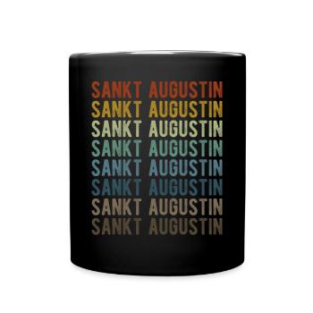 Sankt Augustin Town Retro Vintage - Full Colour Mug - black - Front