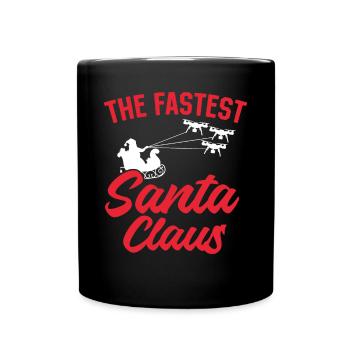 Quadcopter Drone Pilot Santa Claus - Le S le plus rapide - Mug uni - noir - Devant
