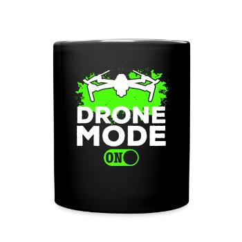 Mode drone activé - Quadcopter Drone Pilot Drone Flyin - Mug uni - noir - Devant