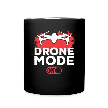 Drone Mode On - Drone Flying Drone Racing Drone Pi - Tasse einfarbig - Schwarz - Vorne