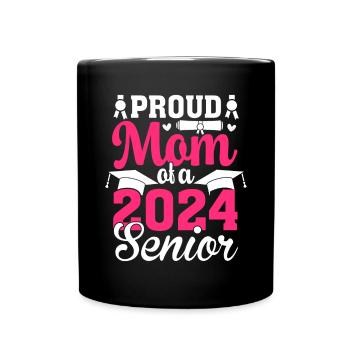 Lustige Stolze Mutter Eines Abschlussgeschenks - Tasse einfarbig - Schwarz - Vorne