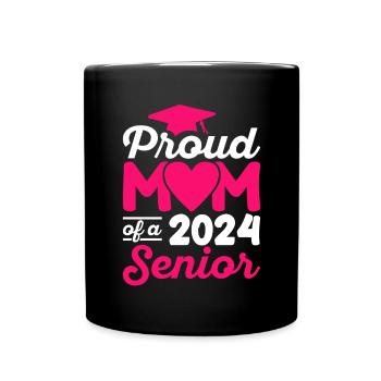 Lustige Stolze Mutter Eines Abschlussgeschenks - Tasse einfarbig - Schwarz - Vorne