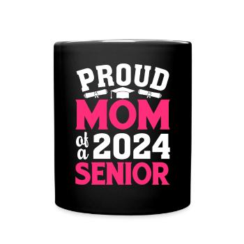 Lustige Stolze Mutter Eines Abschlussgeschenks - Tasse einfarbig - Schwarz - Vorne