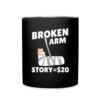 Fracture de l’histoire du bras Coude osseux - Mug uni - noir - Devant