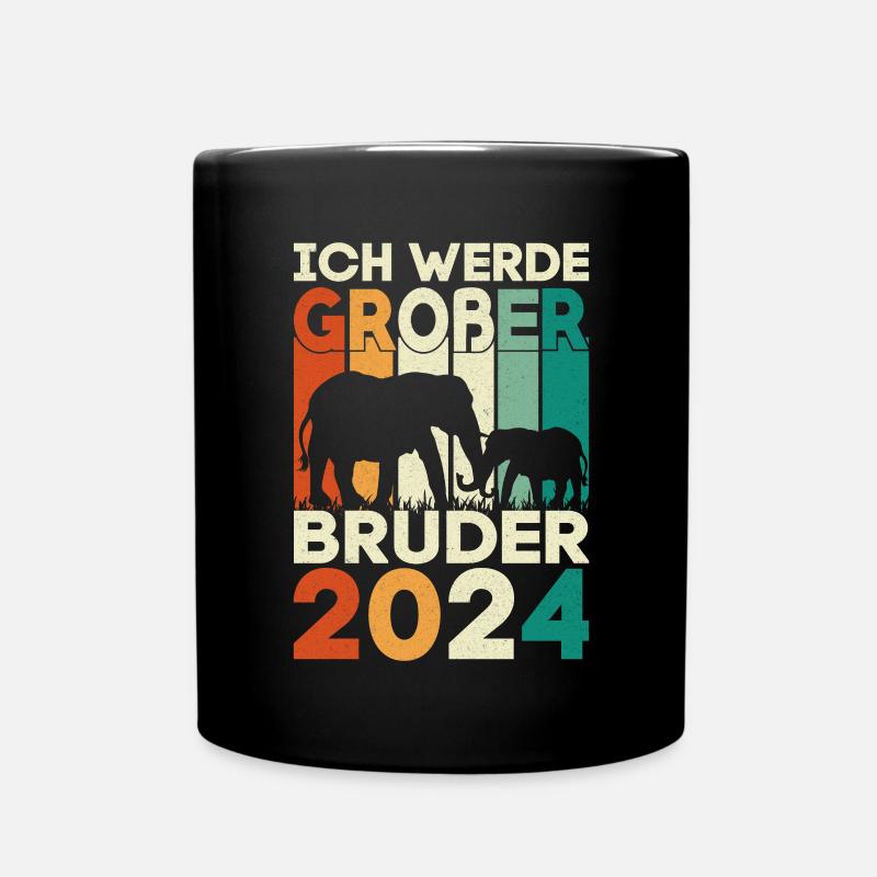 Ich Werde Großer Bruder 2024 Schwangerschaft - Tasse einfarbig - Schwarz