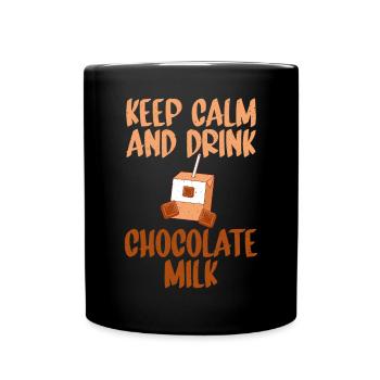 Schokolade Milchliebhaber Geschenke - Tasse einfarbig - Schwarz - Vorne