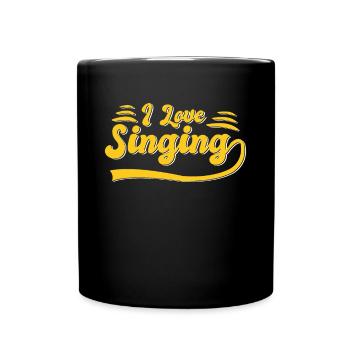 Ich liebe Singen - Tasse einfarbig - Schwarz - Vorne