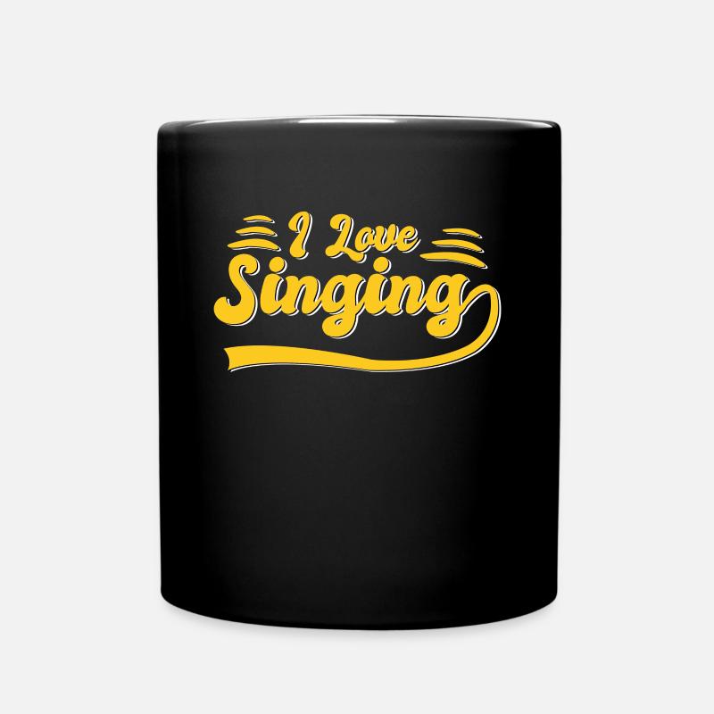 Ich liebe Singen - Tasse einfarbig - Schwarz