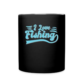 I love fishing - Full Colour Mug - black - Front