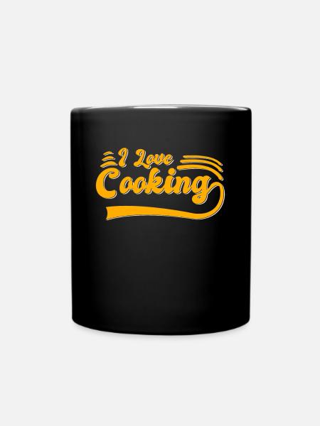 I love cooking - Tasse einfarbig - Schwarz