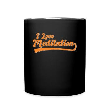 J’aime la méditation - Mug uni - noir - Devant
