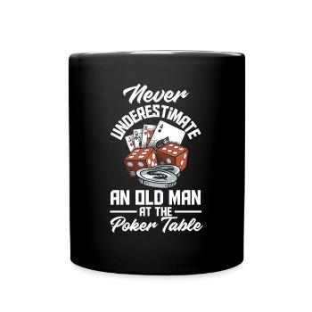 Poker Spieler Pokerspieler Pokern Geschenk - Tasse einfarbig - Schwarz - Vorne