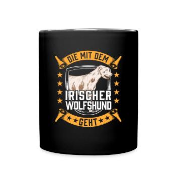 Le lévrier irlandais Irish Greyhound - Mug uni - noir - Devant