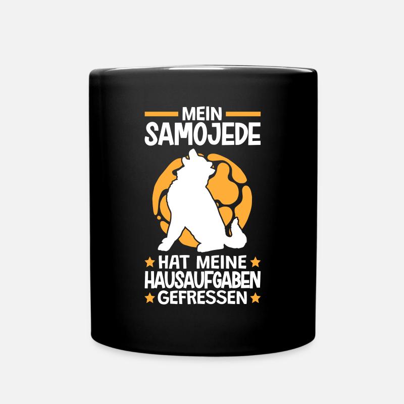 Mein Samojede hat meine Hausaufgaben gefressen - Tasse einfarbig - Schwarz