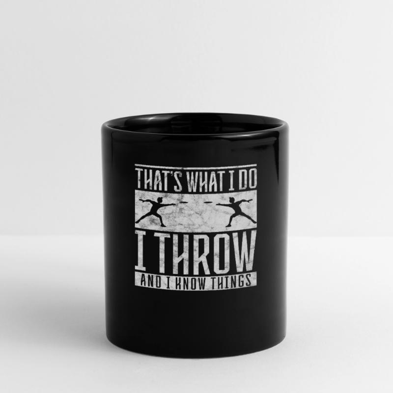 Diskus I do I throw and I know things Diskuswerfer Tasse einfarbig