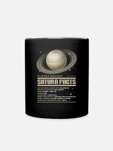 Saturn - Tasse einfarbig - Schwarz