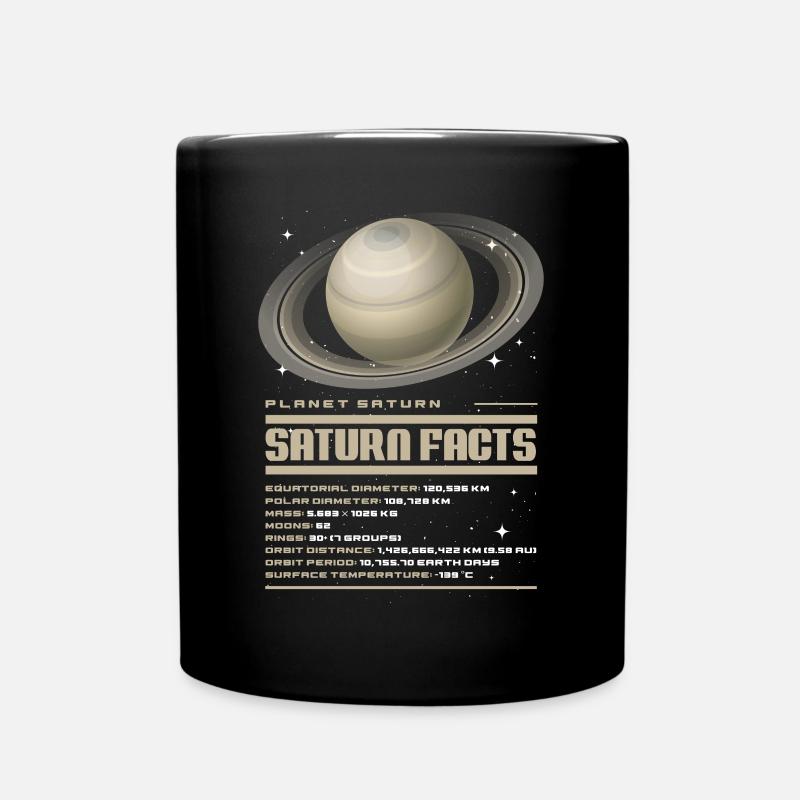 Saturn - Tasse einfarbig - Schwarz