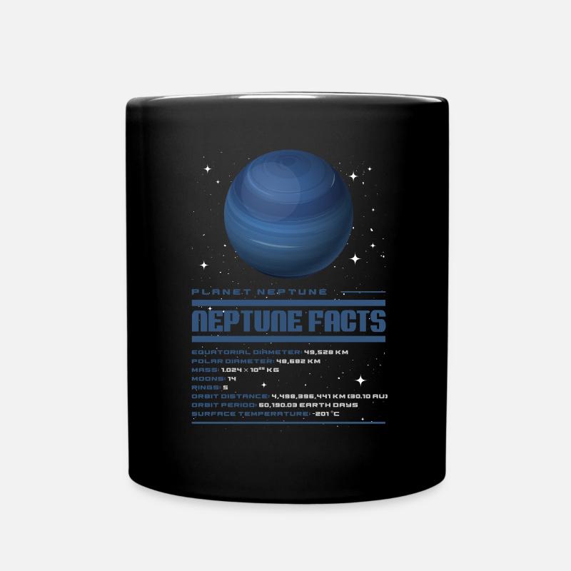 Neptun - Tasse einfarbig - Schwarz