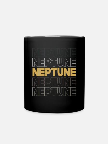 Neptun - Tasse einfarbig - Schwarz