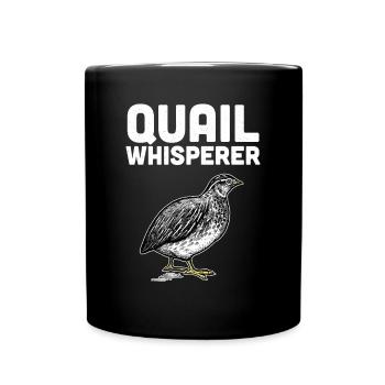 Wachtel Vogel Geschenk - Tasse einfarbig - Schwarz - Vorne