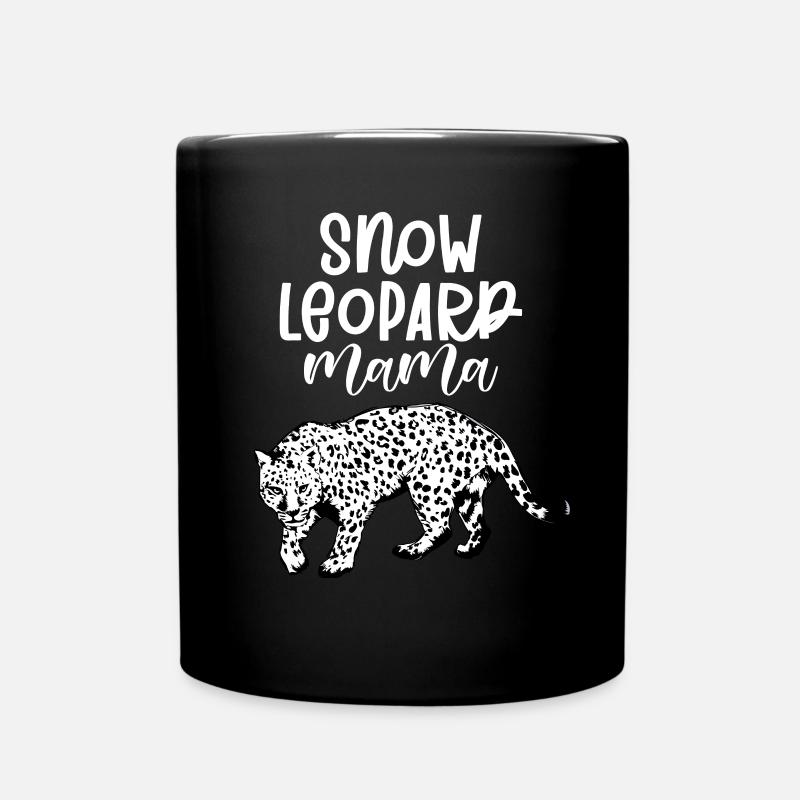 Snow leopard - Full Colour Mug - black