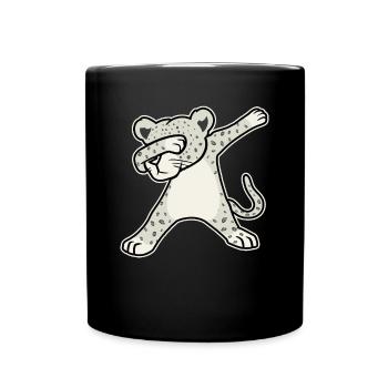 Schneeleopard - Tasse einfarbig - Schwarz - Vorne