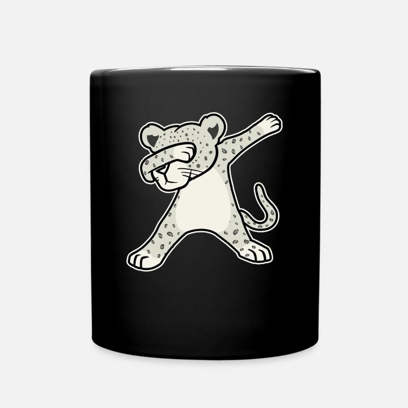 Schneeleopard - Tasse einfarbig - Schwarz