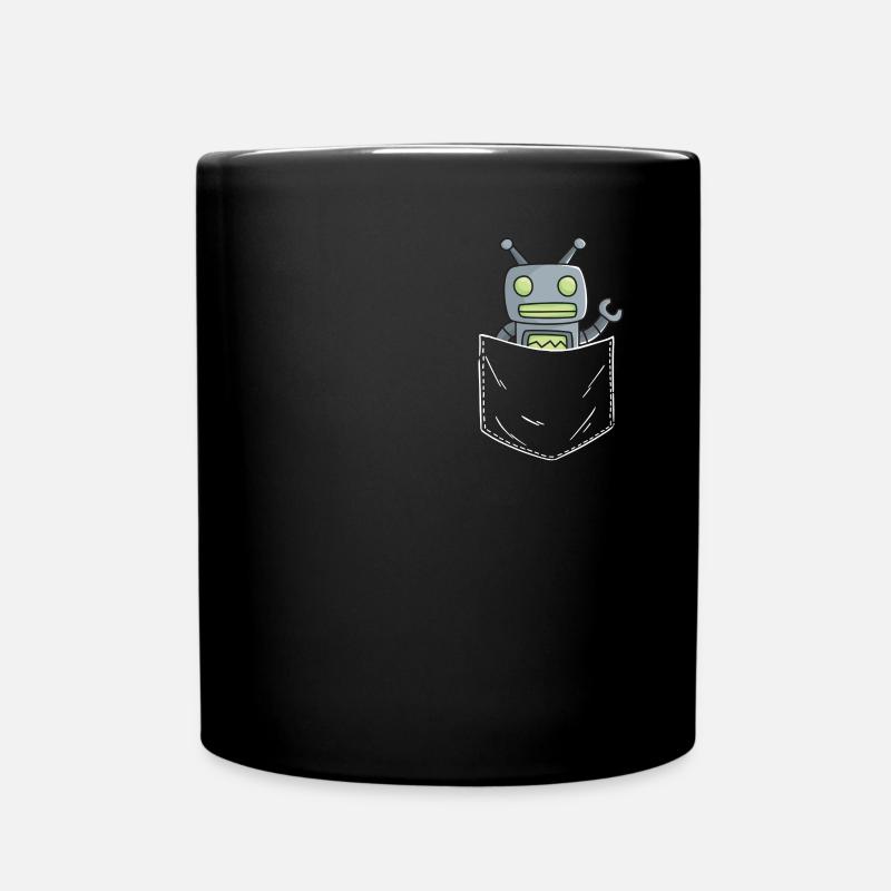 Roboter - Tasse einfarbig - Schwarz
