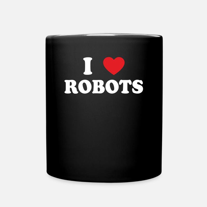 Roboter - Tasse einfarbig - Schwarz
