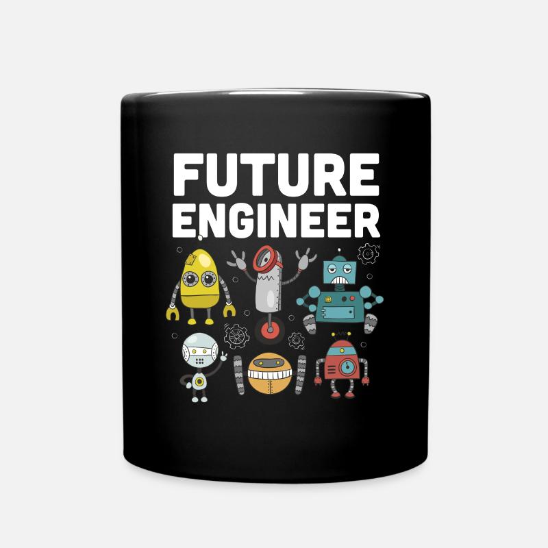 Roboter - Tasse einfarbig - Schwarz