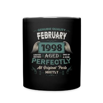 Février 1998 Vintage Cadeau d’anniversaire - Mug uni - noir - Devant