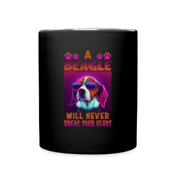 Beagle Dog Saying Beagle Design - Full Colour Mug - black - Front