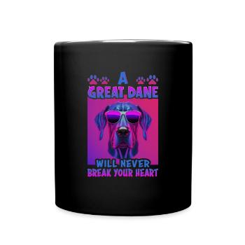 Dogs Great Dane design for dog lovers - Full Colour Mug - black - Front