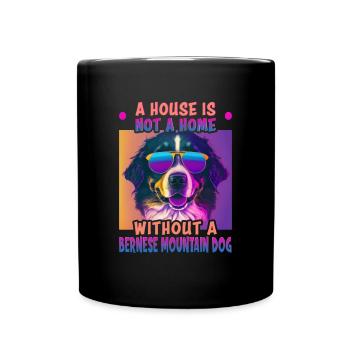 Dogs Bernese Mountain Dog Dog Lovers Aussie - Full Colour Mug - black - Front