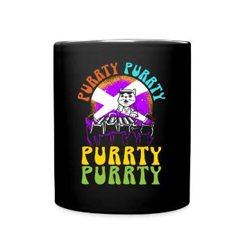 Purrty Piano Cat Musiker Musical Pianist Musik - Tasse einfarbig - Schwarz - Vorne