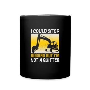 Crane operator design for excavator operators and construction workers - Full Colour Mug - black - Front