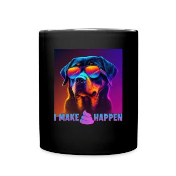 Hunde Spruch Rottweiler Design für Hundeliebhaber - Tasse einfarbig - Schwarz - Vorne