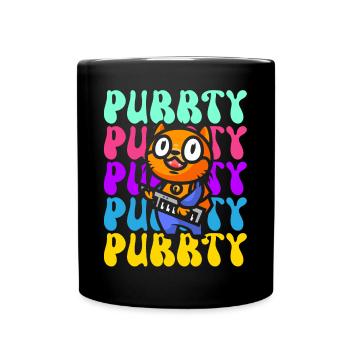 Purrty Piano Cat Musiker Musical Pianist Musik - Tasse einfarbig - Schwarz - Vorne