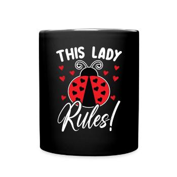 Diese Dame regiert Insekt zukünftigen Entomologe Marienkäfer - Tasse einfarbig - Schwarz - Vorne