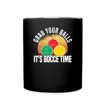Boccia Petanque Boule Bocciaspieler Lyonnais - Tasse einfarbig - Schwarz - Vorne