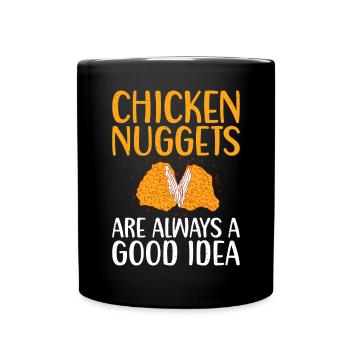 Cadeaux de pépites de poulet - Mug uni - noir - Devant