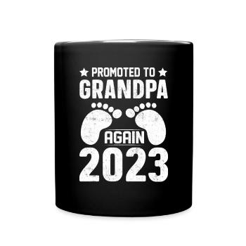 Männer Werden Wieder Zum Opa Befördert Est 2024 - Tasse einfarbig - Schwarz - Vorne
