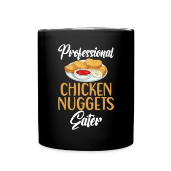 Chicken Nugget Geschenke - Tasse einfarbig - Schwarz - Vorne