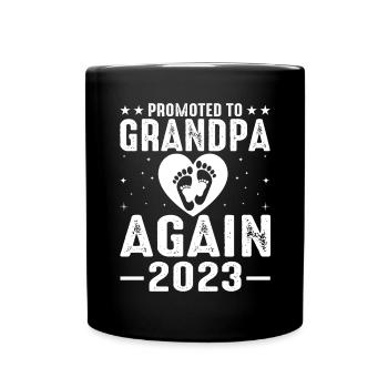 Männer Werden Wieder Zum Opa Befördert Est 2024 - Tasse einfarbig - Schwarz - Vorne