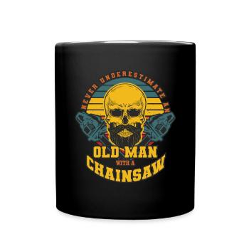 Vintage Lumberjack Lumberjack Chainsaw Worker - Full Colour Mug - black - Front