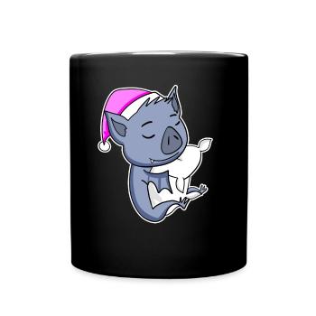 Fledermaus - Tasse einfarbig - Schwarz - Vorne