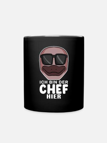 Cool Schnabeltier Chef Spruch - Tasse einfarbig - Schwarz