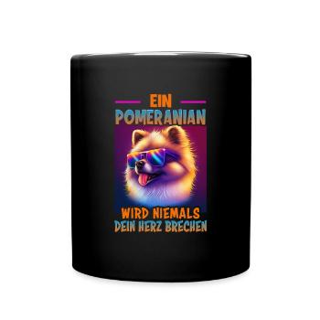 Hunde Spruch Pomeranian Design für Hundeliebhaber - Tasse einfarbig - Schwarz - Vorne