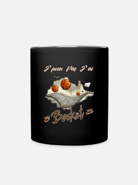 Je Peux pas j'ai Basket - Drôle Joueur BasketBall - Mug uni - noir
