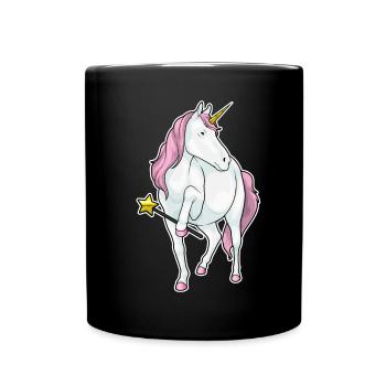 Unicorn Wizard Wand - Full Colour Mug - black - Front